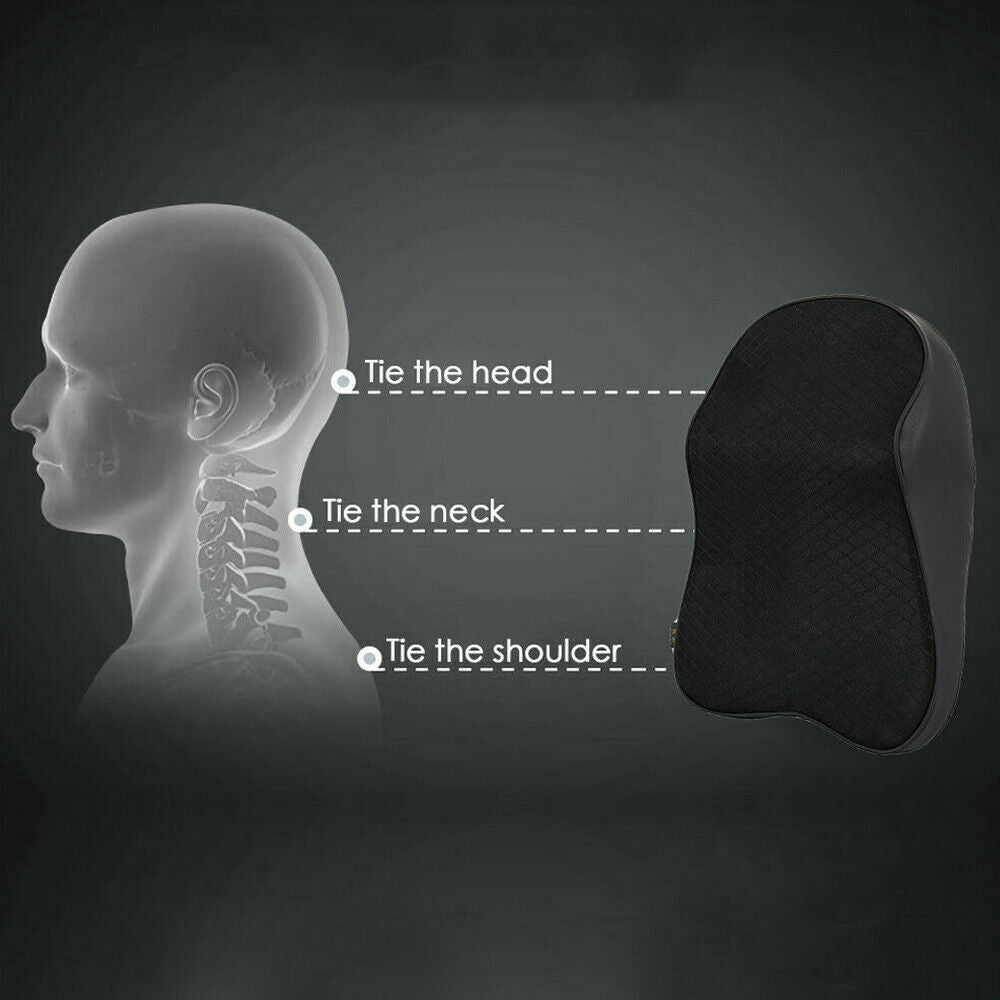 Coussin Ergonomique Appui-Tête pour Voiture - Mousse Mémoire Premium & Design Élégant Noir-X10 ConfortDrive