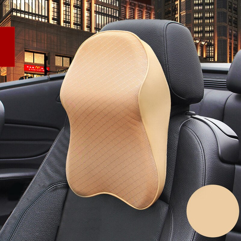 Coussin Ergonomique Appui-Tête pour Voiture - Mousse Mémoire Premium & Design Élégant Noir-X10 ConfortDrive