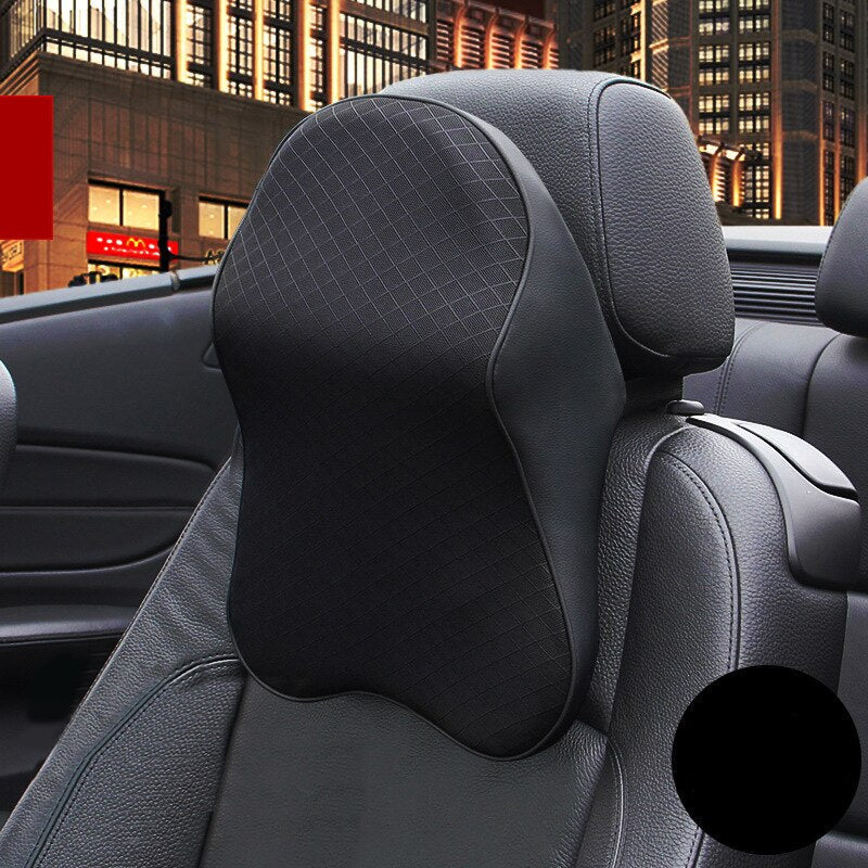 Coussin Ergonomique Appui-Tête pour Voiture - Mousse Mémoire Premium & Design Élégant Noir-X10 ConfortDrive